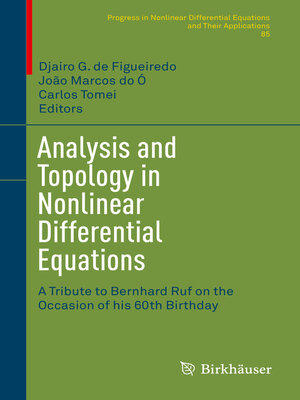 cover image of Analysis and Topology in Nonlinear Differential Equations